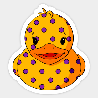 Dotted Rubber Duck Sticker